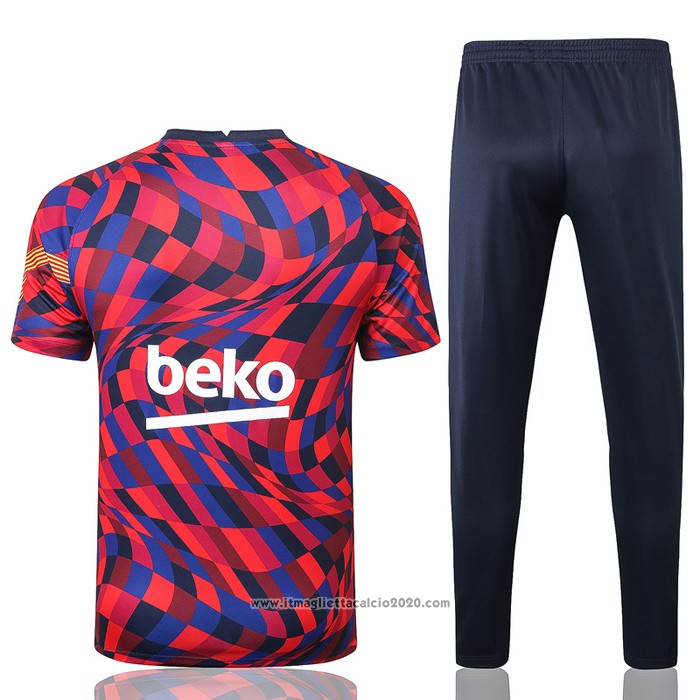 Tuta da Track FC Barcellona Manica Corta 2020 2021 Rosso